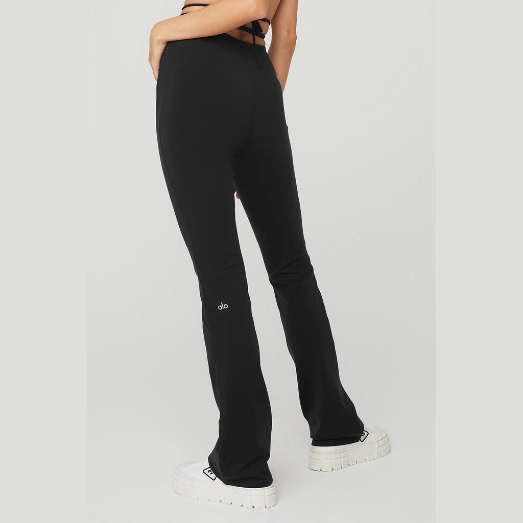 Leggins Alo Yoga Airbrush High-Cintura Cinch Flare Mujer Negros | BLHJ56289