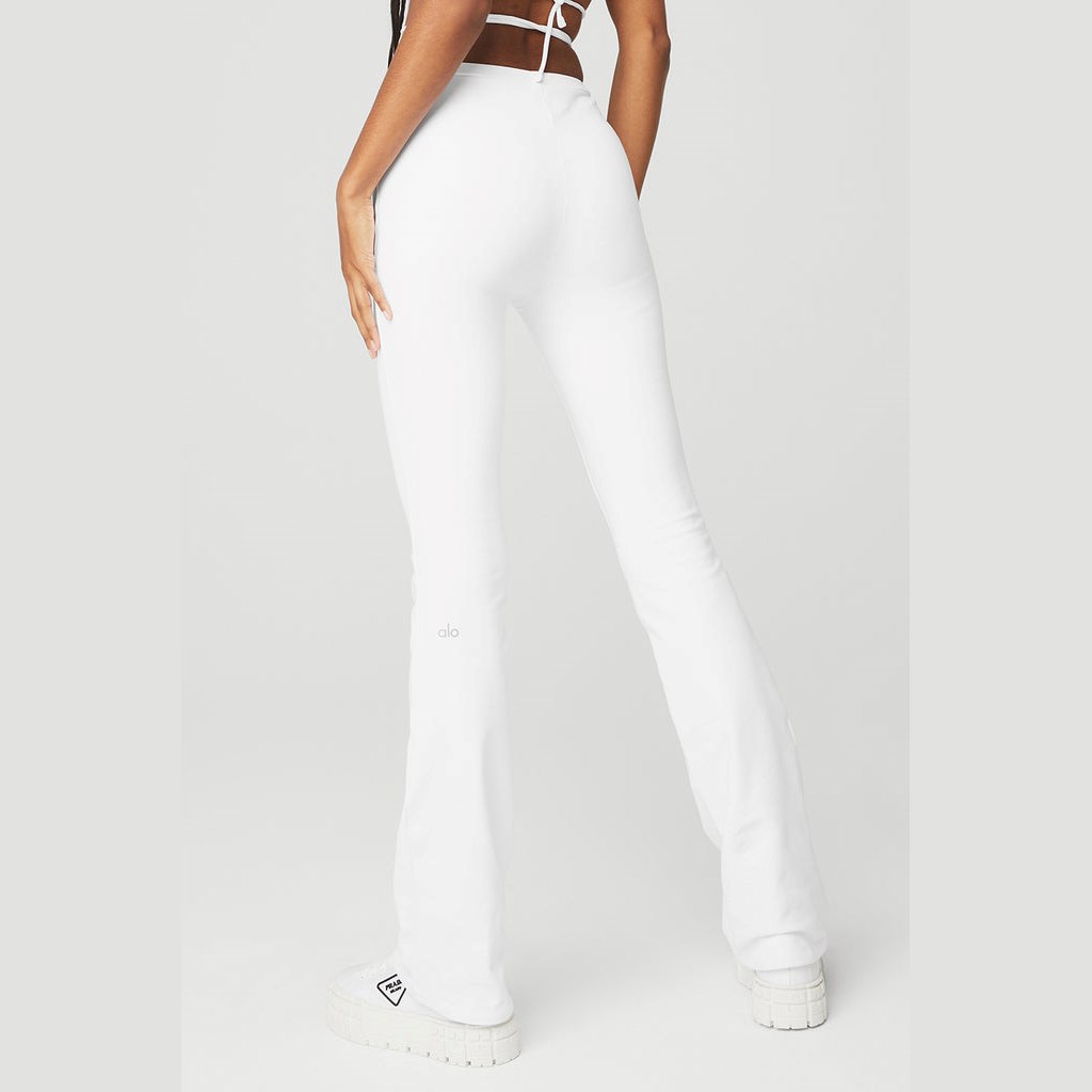 Leggins Alo Yoga Airbrush High-Cintura Cinch Flare Mujer Blancos | MXCF23765
