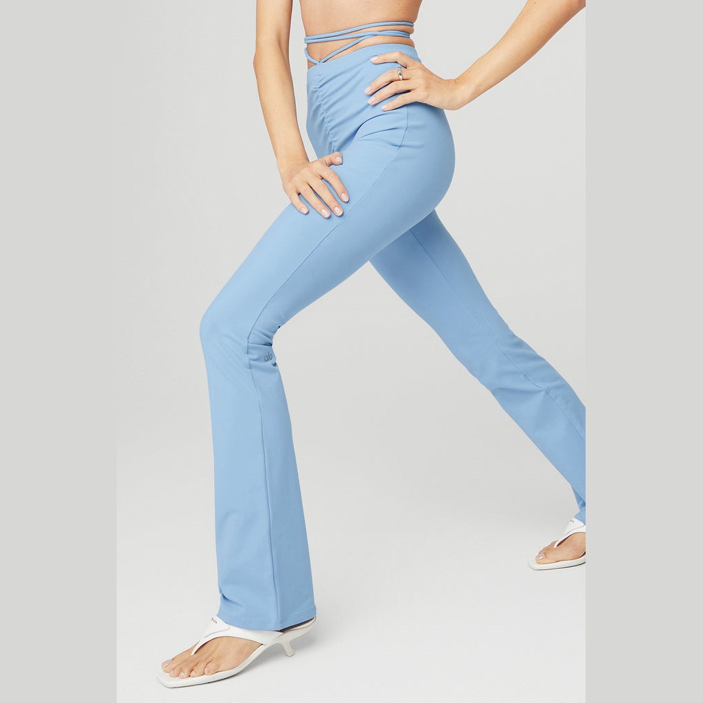 Leggins Alo Yoga Airbrush High-Cintura Cinch Flare Mujer Azules | WJND90418