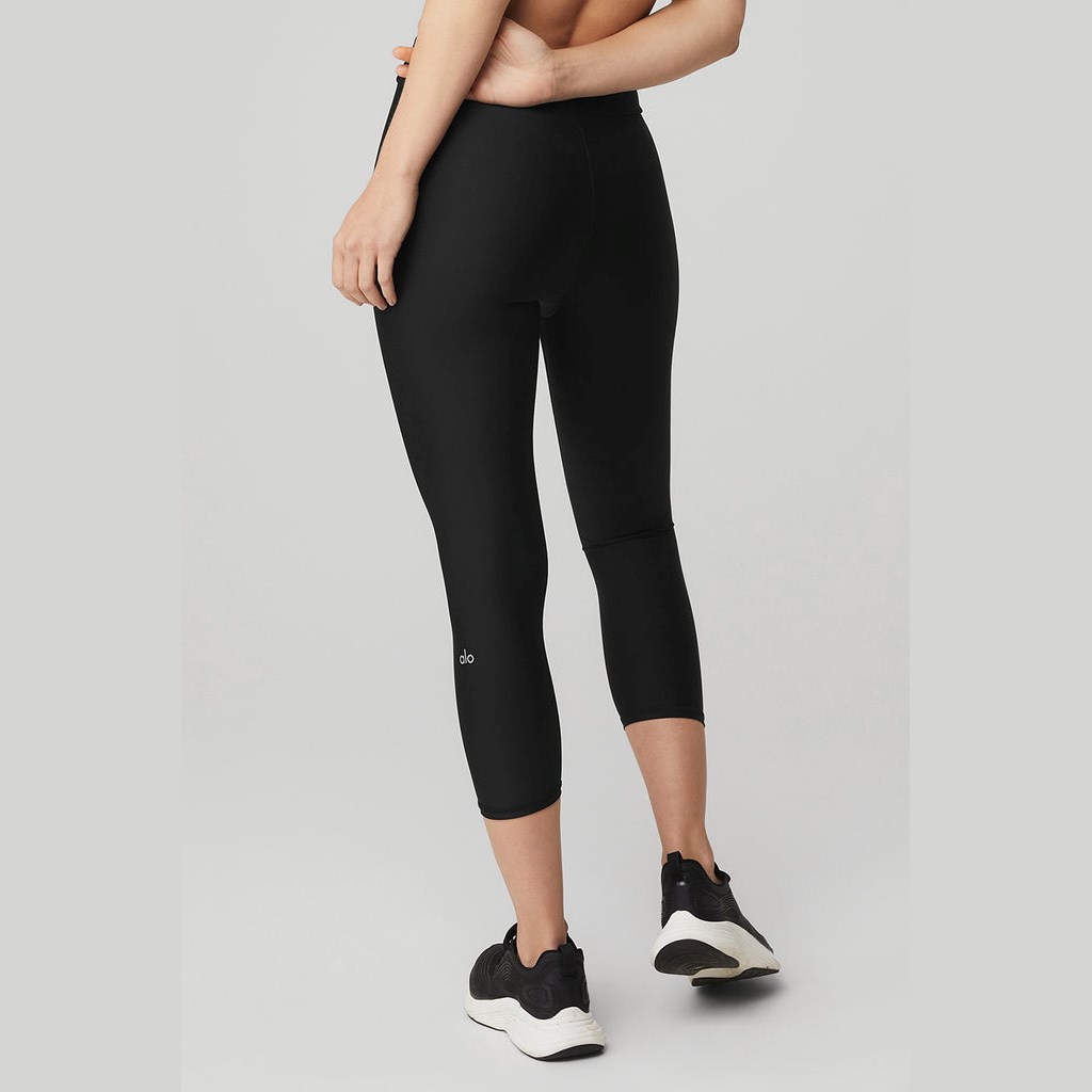 Leggins Alo Yoga Airlift High-Cintura Conceal-Zip Capri Mujer Negros | ITFR24785