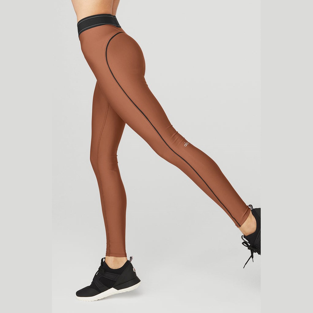 Leggins Alo Yoga Airlift High-Cintura Suit Up Mujer Marrom | WXLJ48671