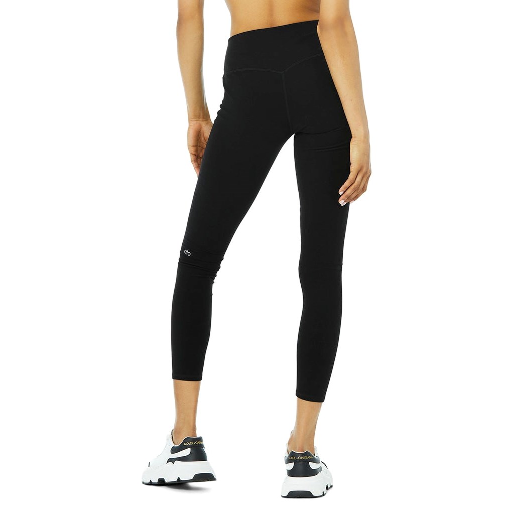 Leggins Alo Yoga Alosoft High-Cintura 7/8 Highlight Mujer Negros | AEID30296