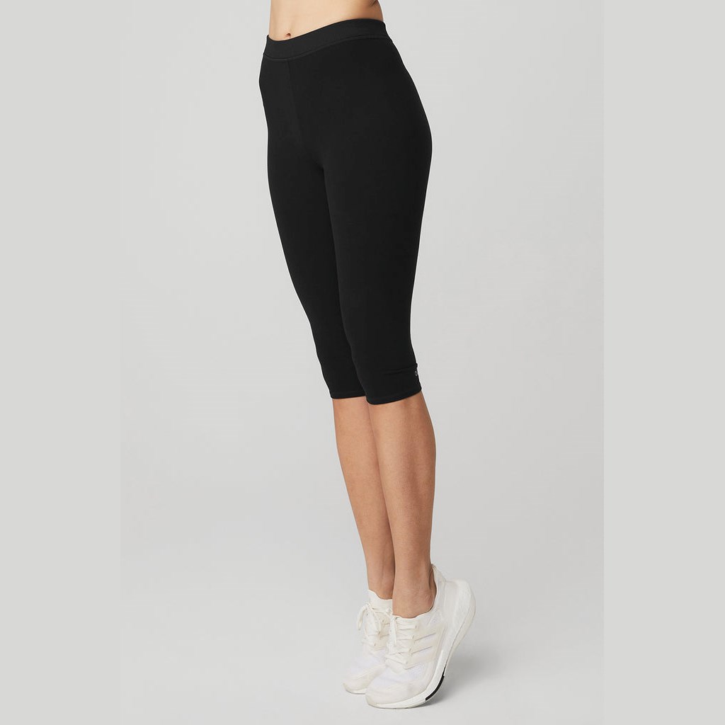 Leggins Alo Yoga Alosoft High-Cintura Iconic 90's Capri Mujer Negros | NVKP97218