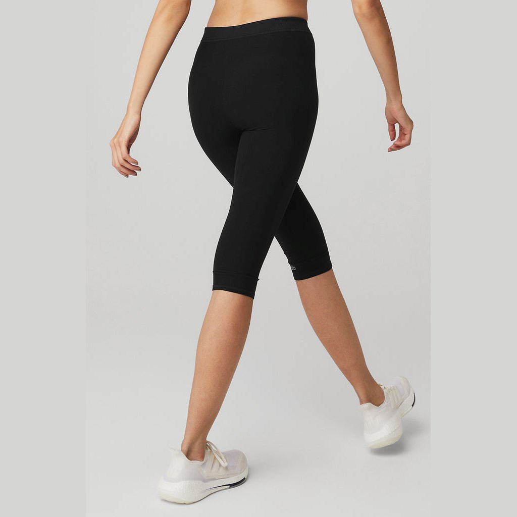 Leggins Alo Yoga Alosoft High-Cintura Iconic 90's Capri Mujer Negros | NVKP97218