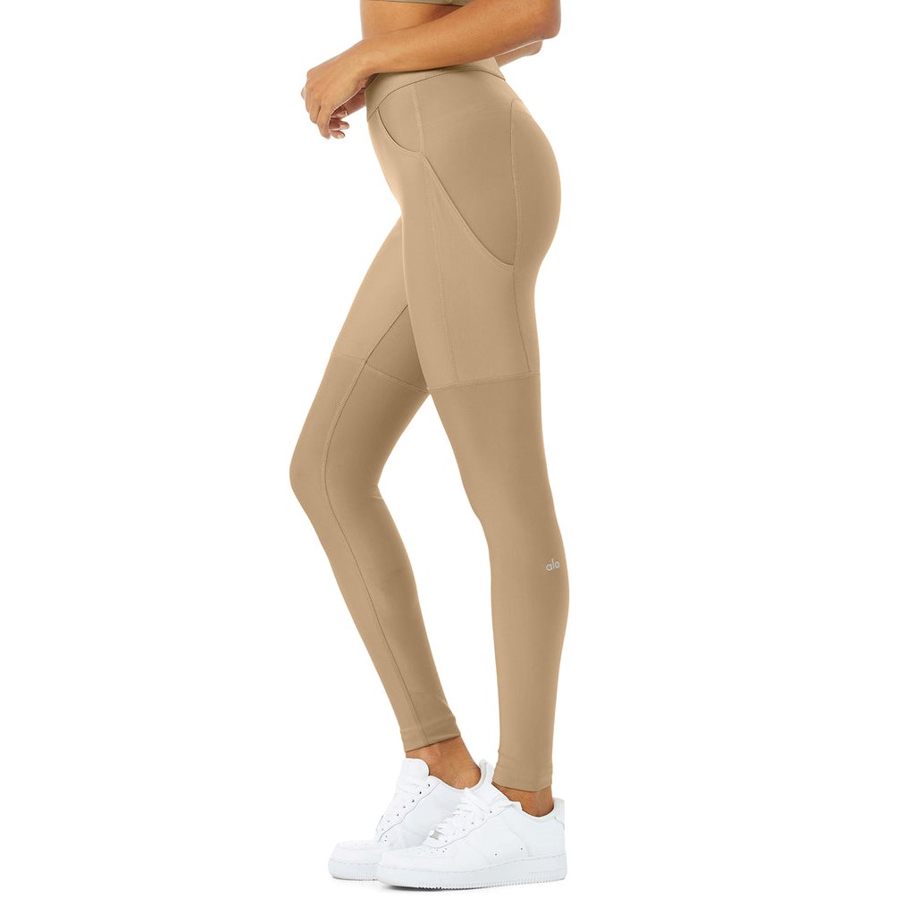 Leggins Alo Yoga High-Cintura 4 Pocket Utility Mujer Beige | IHDO32684
