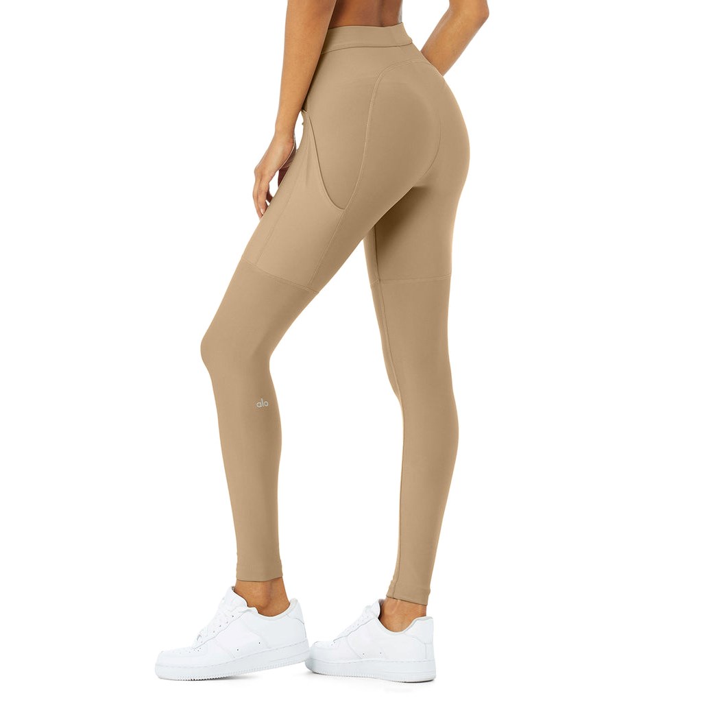 Leggins Alo Yoga High-Cintura 4 Pocket Utility Mujer Beige | IHDO32684