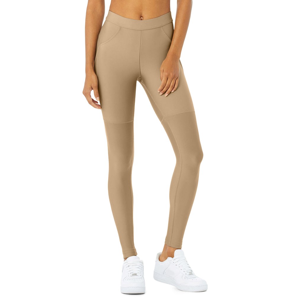 Leggins Alo Yoga High-Cintura 4 Pocket Utility Mujer Beige | IHDO32684
