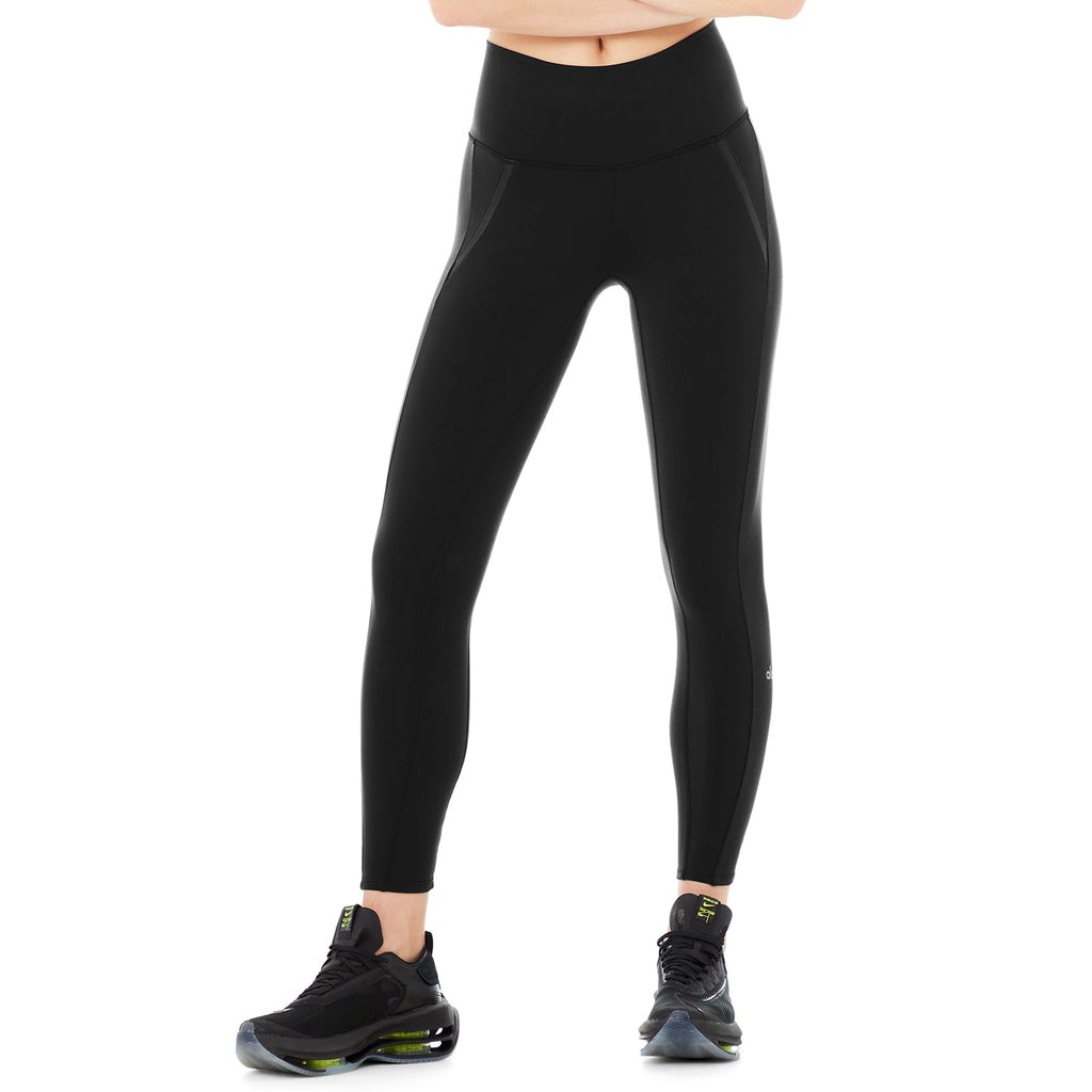 Leggins Alo Yoga High-Cintura 7/8 Motocon Mujer Negros | BCHV60721