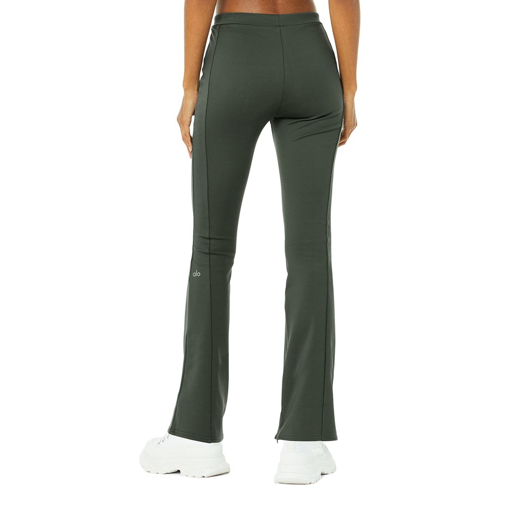 Leggins Alo Yoga High-Cintura 7/8 Zip It Flare Mujer Verdes | DEQV75681