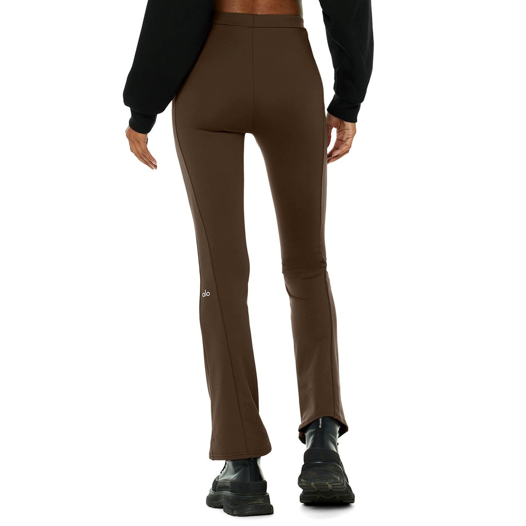 Leggins Alo Yoga High-Cintura 7/8 Zip It Flare Mujer Marrom | MZQR86417