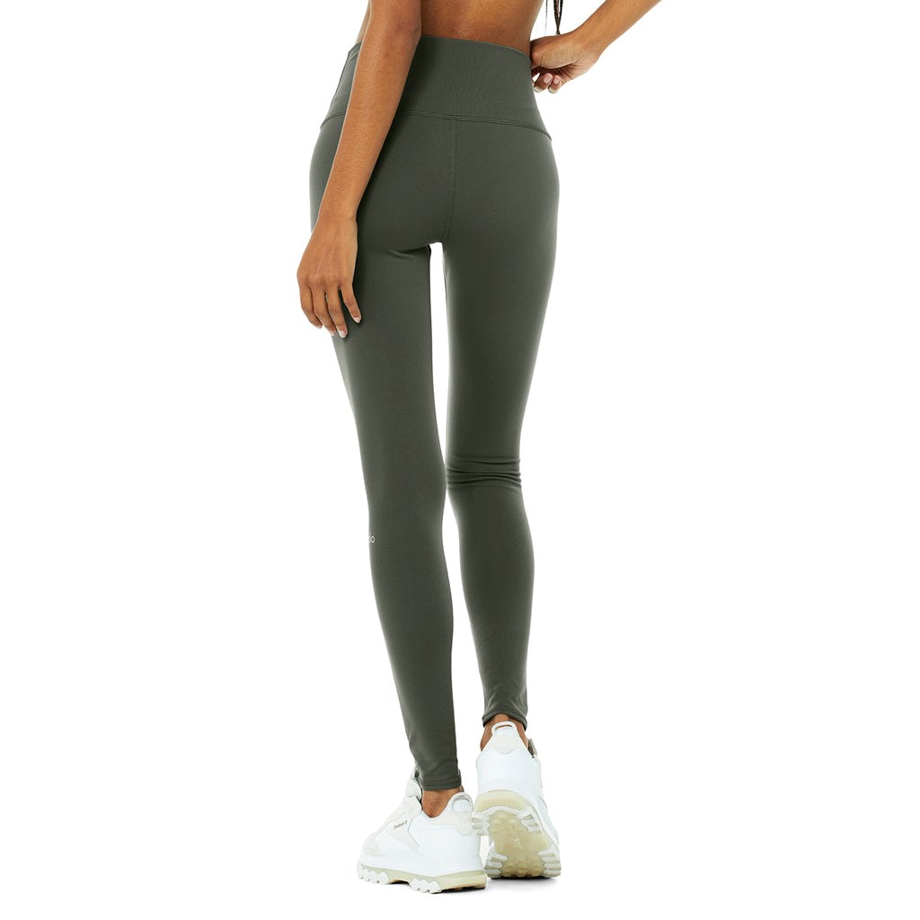 Leggins Alo Yoga High-Cintura Airbrush Mujer Verdes | GPTR42067