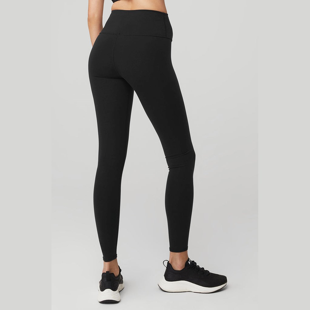 Leggins Alo Yoga High-Cintura Airbrush Mujer Negros | LOIV68320