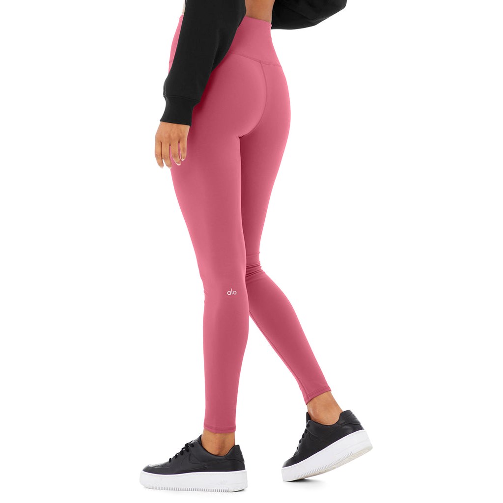 Leggins Alo Yoga High-Cintura Airbrush Mujer Rosas | QMZC36892