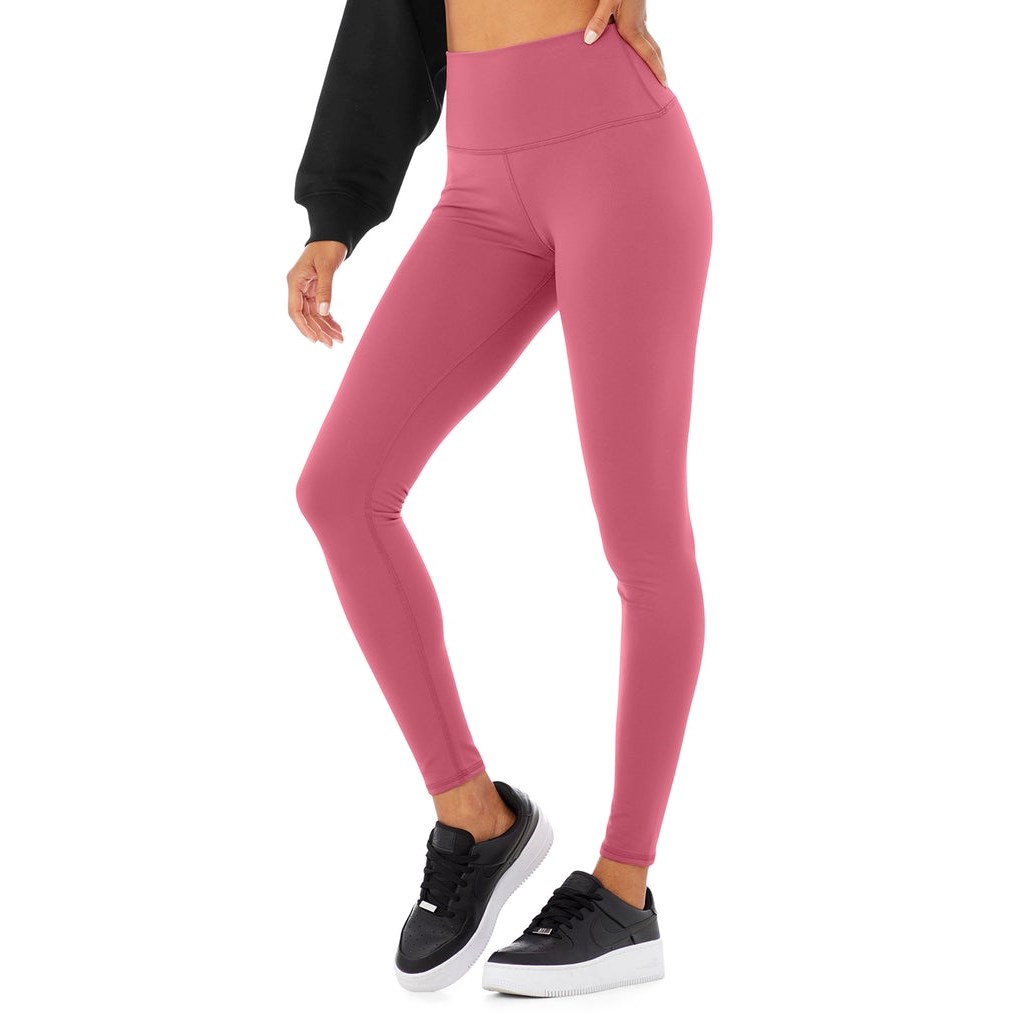 Leggins Alo Yoga High-Cintura Airbrush Mujer Rosas | QMZC36892