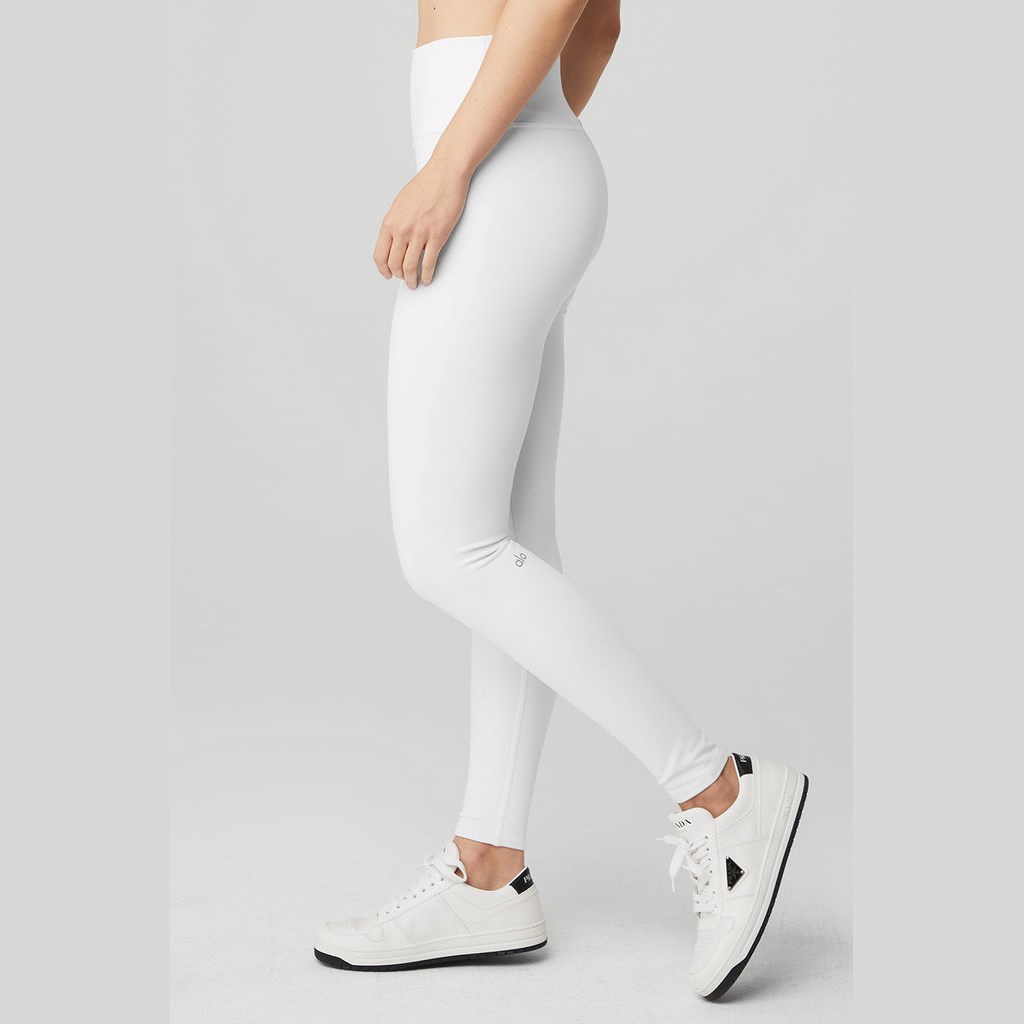 Leggins Alo Yoga High-Cintura Airbrush Mujer Blancos | UWYV85923