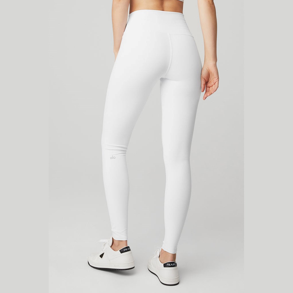 Leggins Alo Yoga High-Cintura Airbrush Mujer Blancos | UWYV85923