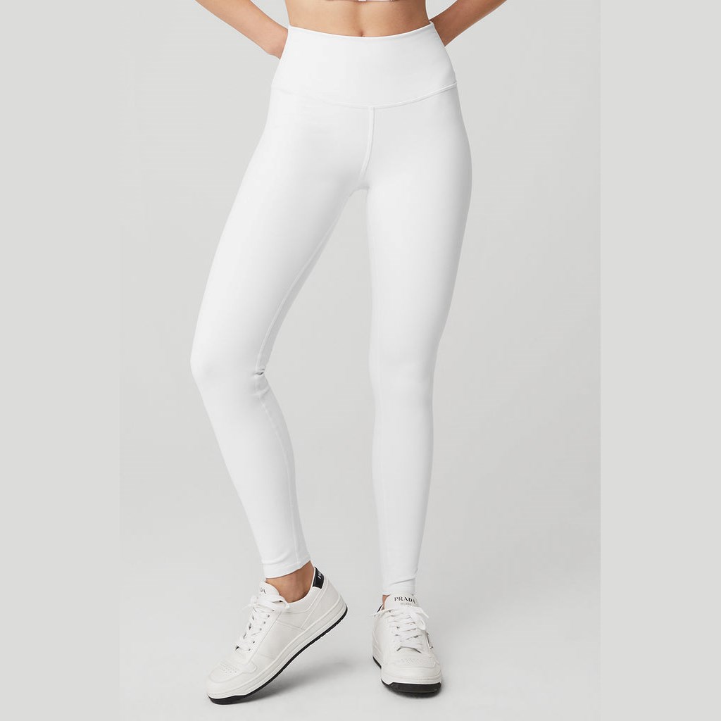 Leggins Alo Yoga High-Cintura Airbrush Mujer Blancos | UWYV85923