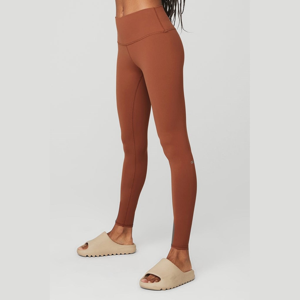Leggins Alo Yoga High-Cintura Airbrush Mujer Marrom | WBSG90283