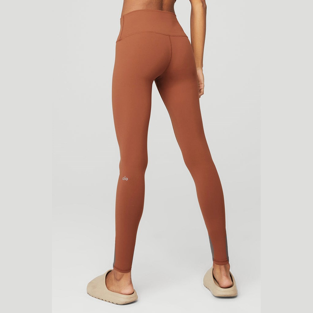 Leggins Alo Yoga High-Cintura Airbrush Mujer Marrom | WBSG90283