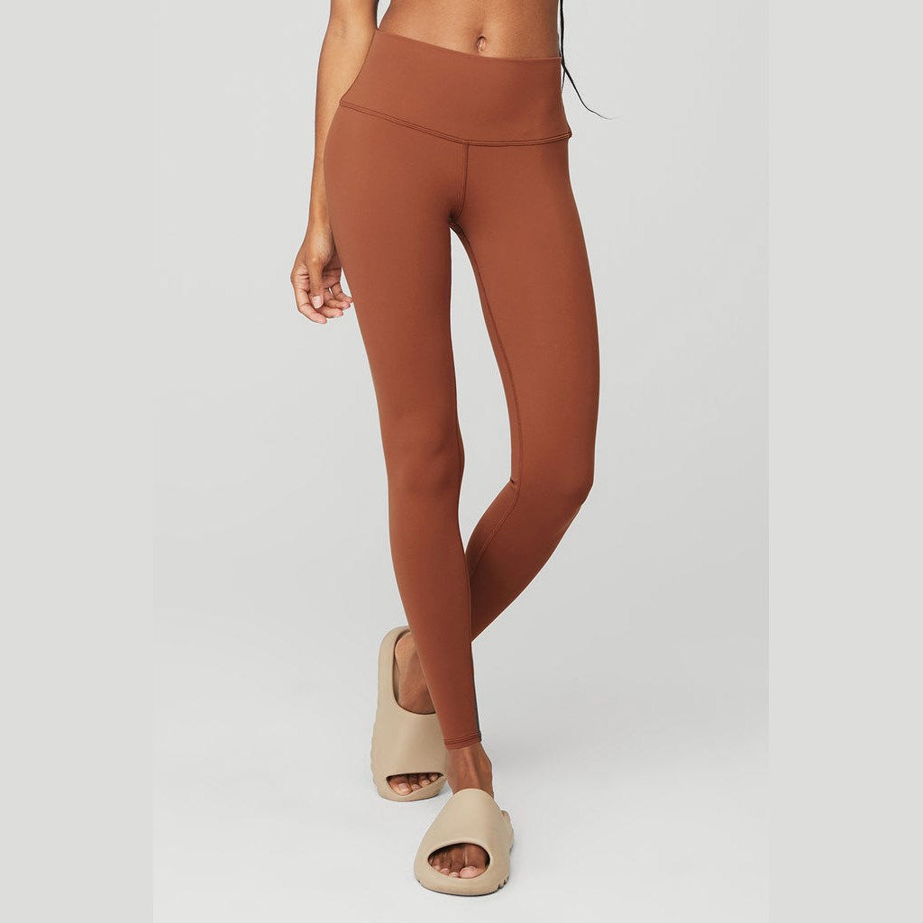 Leggins Alo Yoga High-Cintura Airbrush Mujer Marrom | WBSG90283