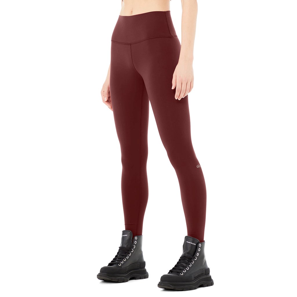 Leggins Alo Yoga High-Cintura Airbrush Mujer Rojos | YQKP92376