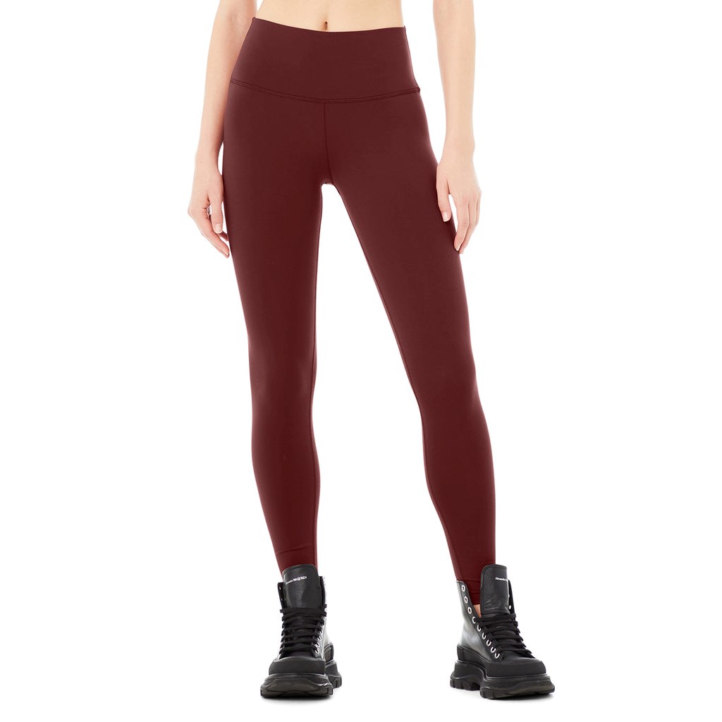 Leggins Alo Yoga High-Cintura Airbrush Mujer Rojos | YQKP92376
