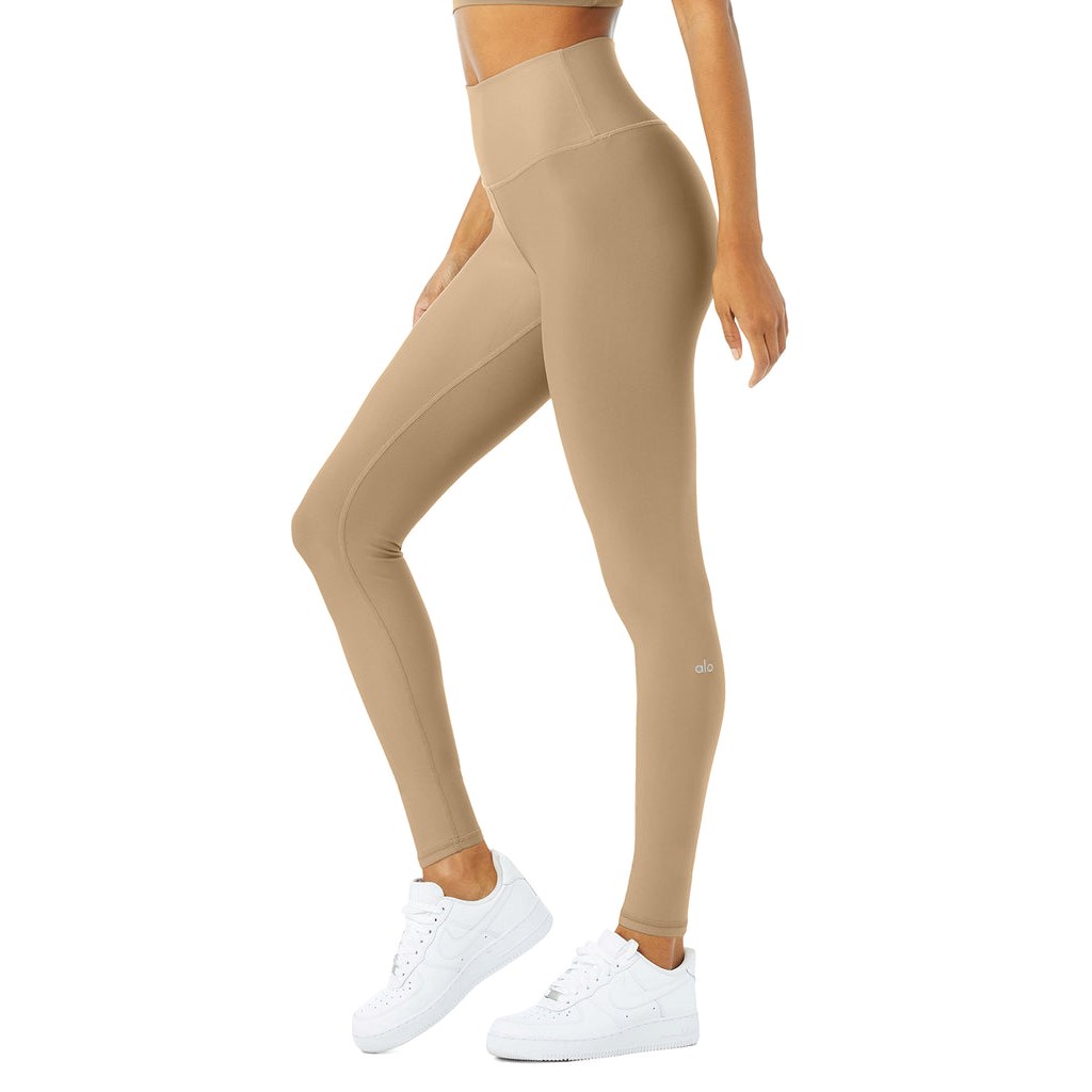 Leggins Alo Yoga High-Cintura Airlift Mujer Beige | FYUR24681