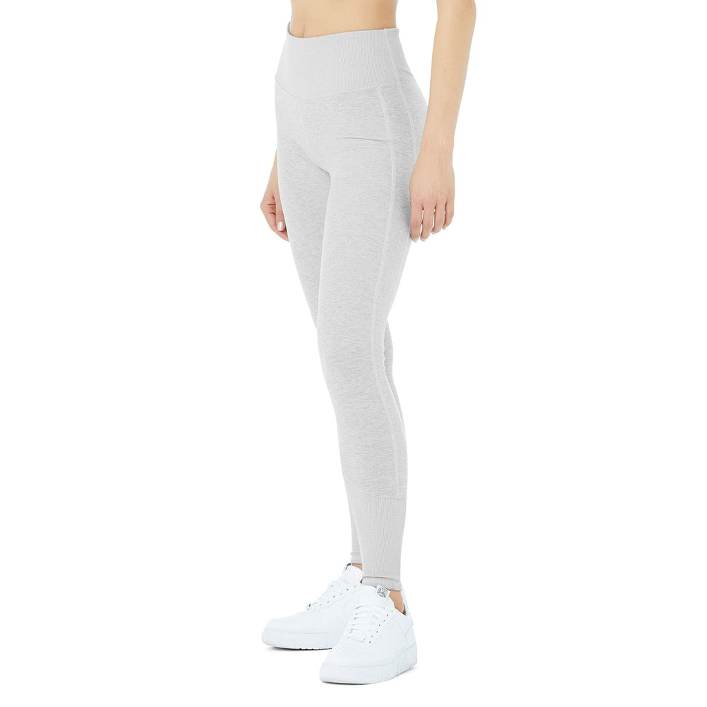 Leggins Alo Yoga High-Cintura Alosoft Lounge Mujer Grises | GEIU06548