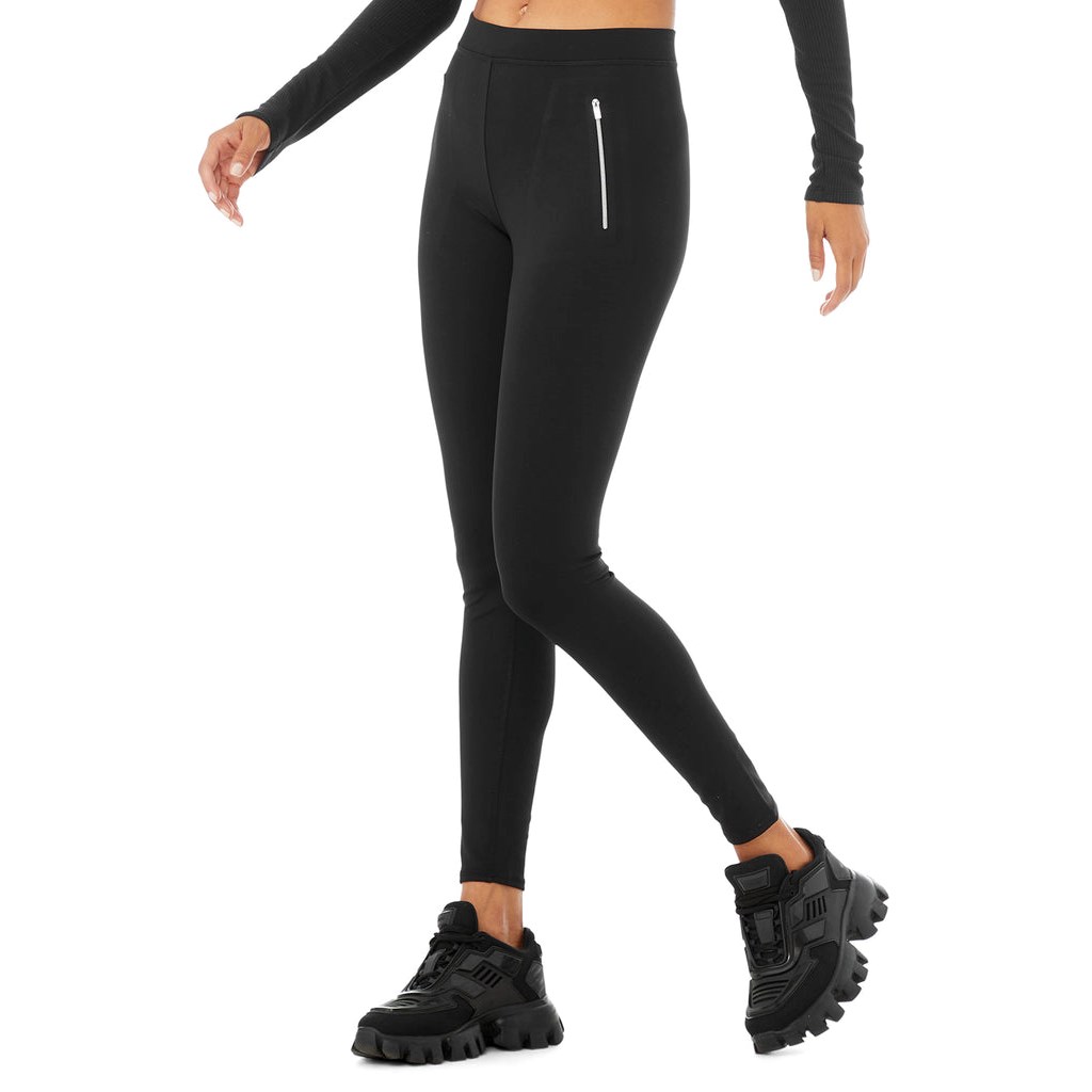 Leggins Alo Yoga High-Cintura Thrill Seeker Mujer Negros | ORWG09815
