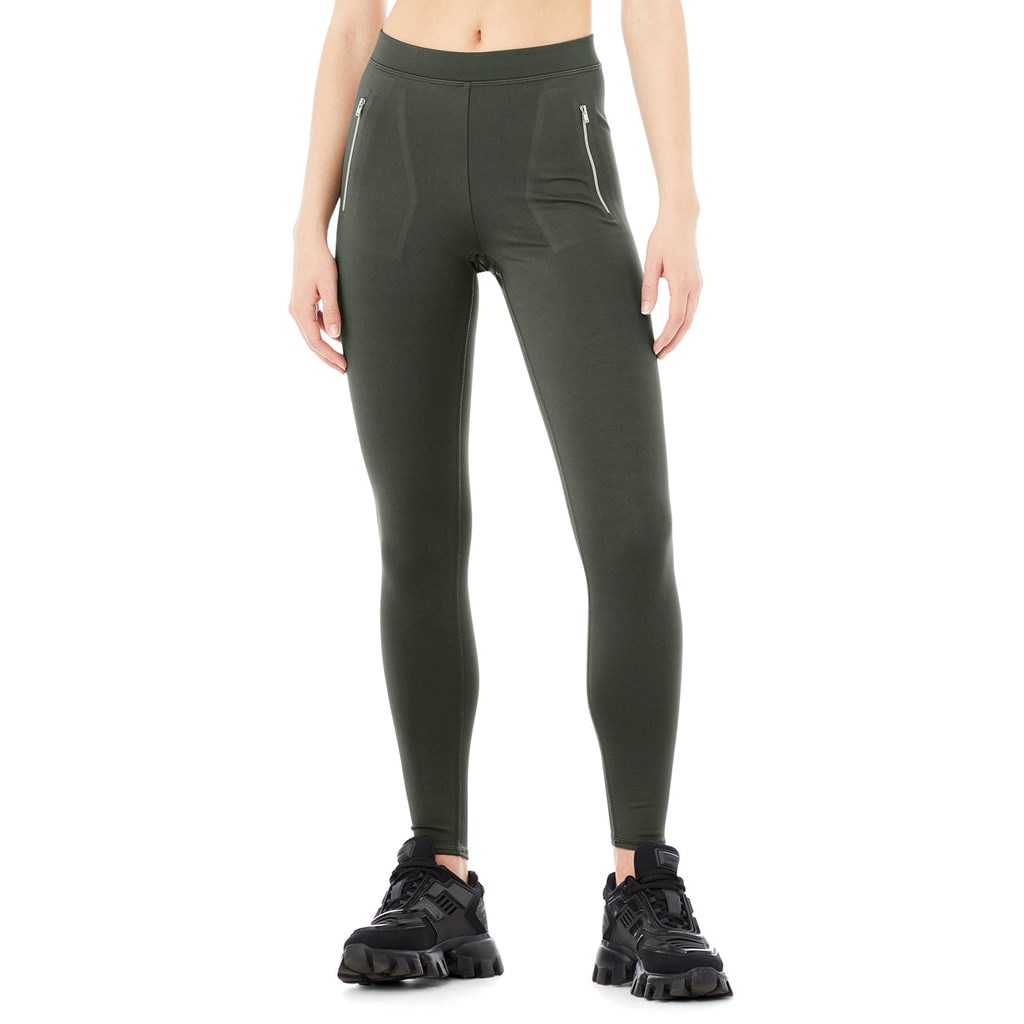 Leggins Alo Yoga High-Cintura Thrill Seeker Mujer Verdes | WROD08752