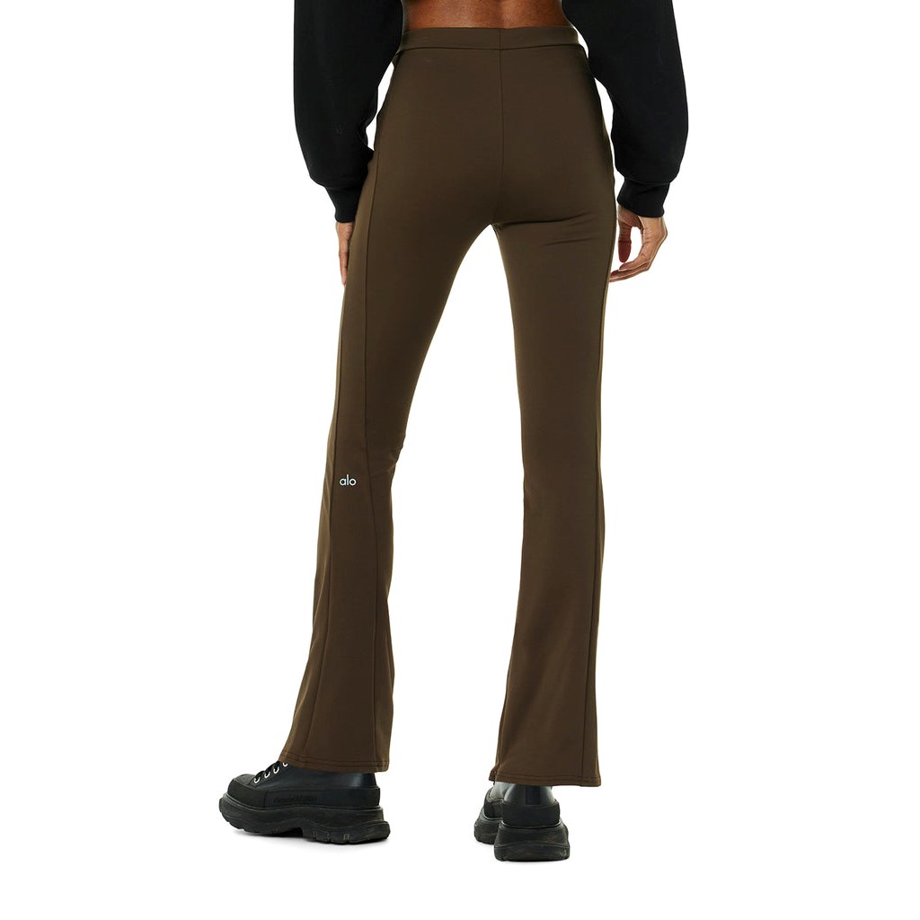 Leggins Alo Yoga High-Cintura Zip It Flare Mujer Marrom | DLCZ30792