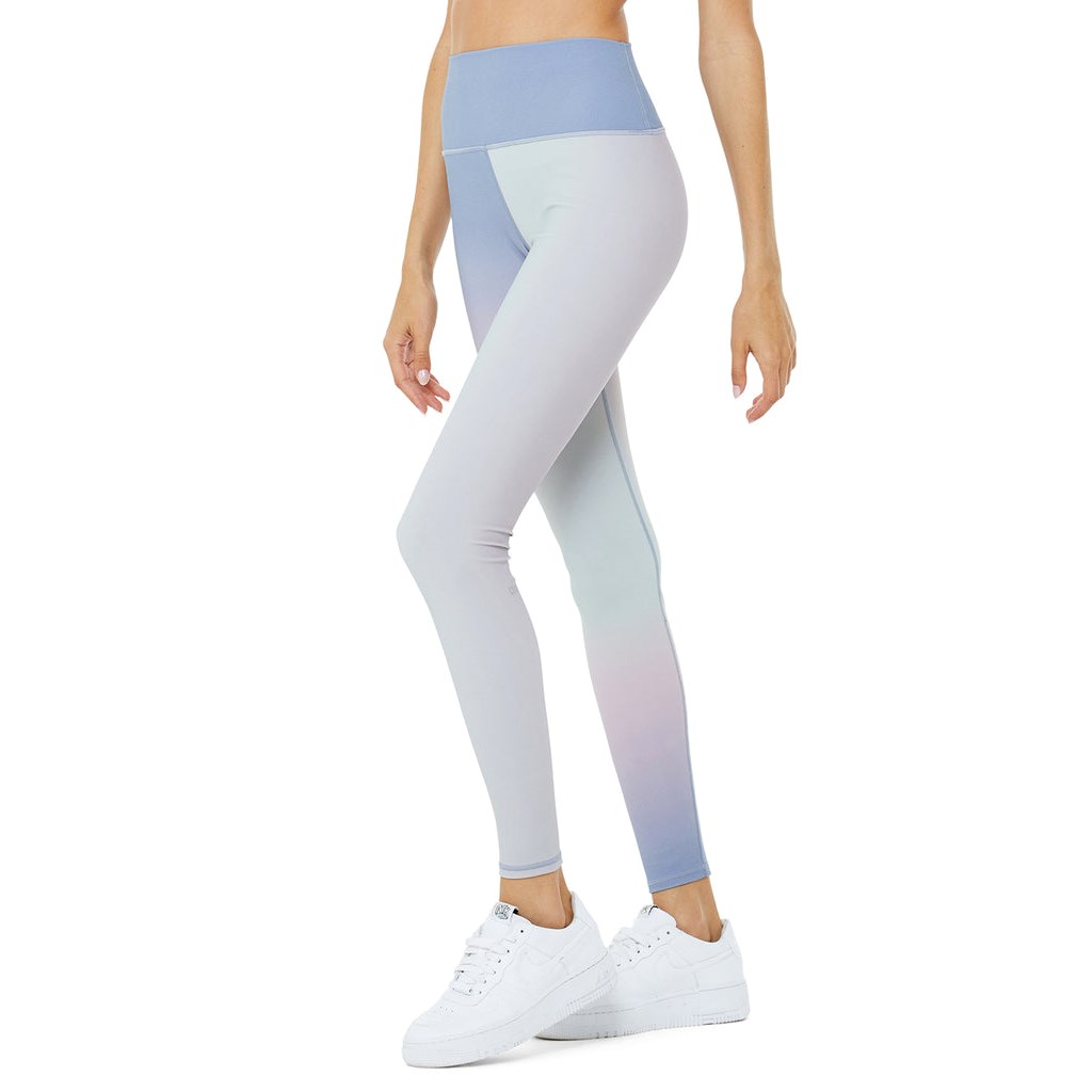 Leggins Alo Yoga Vapor High-Cintura Gradient Dusk Mujer Azules | YKCX74105