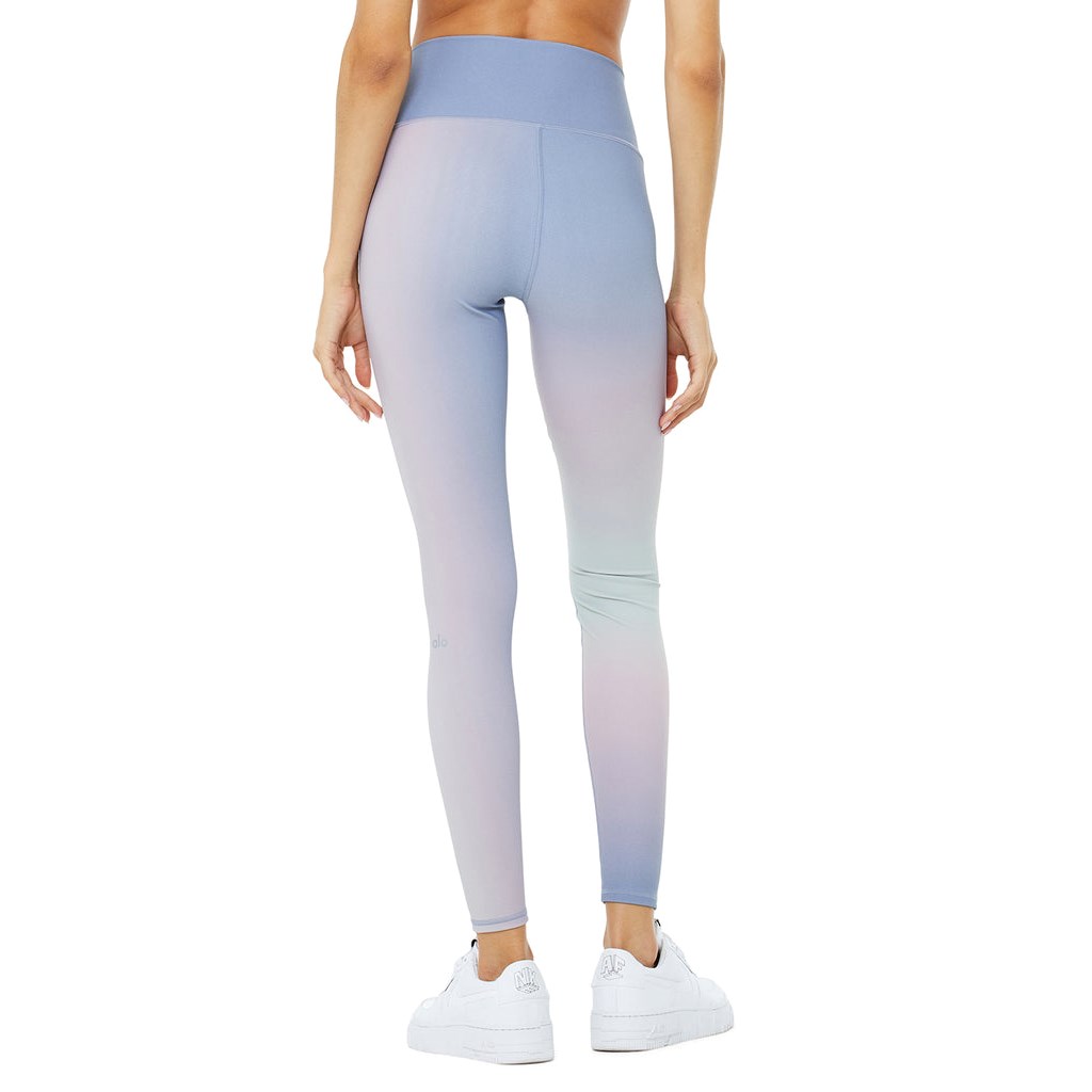 Leggins Alo Yoga Vapor High-Cintura Gradient Dusk Mujer Azules | YKCX74105