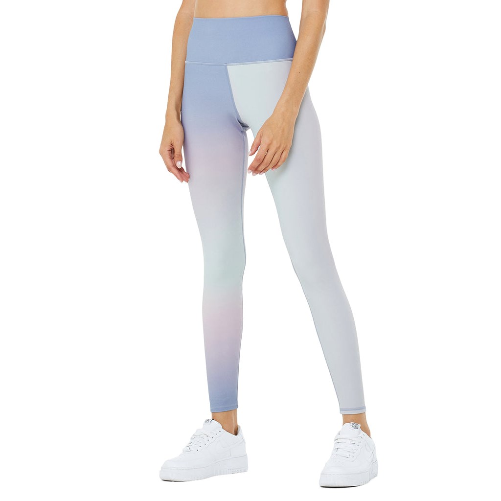 Leggins Alo Yoga Vapor High-Cintura Gradient Dusk Mujer Azules | YKCX74105