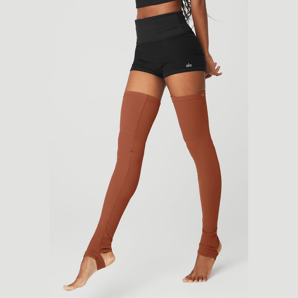 Legwarmer Alo Yoga Goddess Leg Warmer Mujer Marrom | ZRHA71862