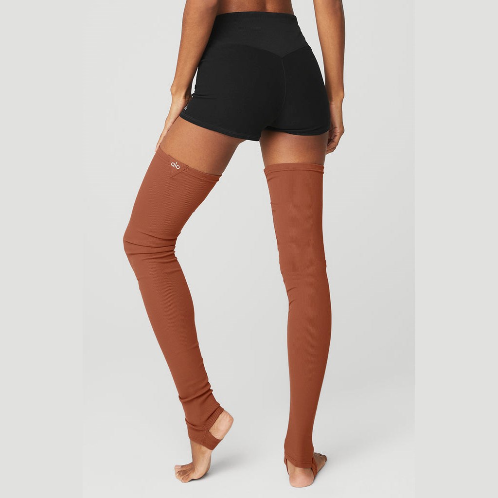 Legwarmer Alo Yoga Goddess Leg Warmer Mujer Marrom | ZRHA71862