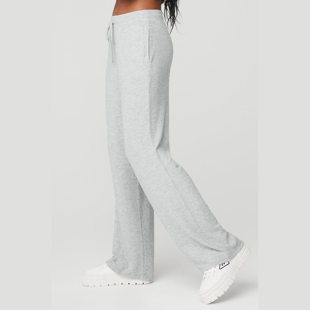Pantalones Alo Yoga Alolux High-Cintura Soho Anchos Leg Mujer Grises | UZEN13579