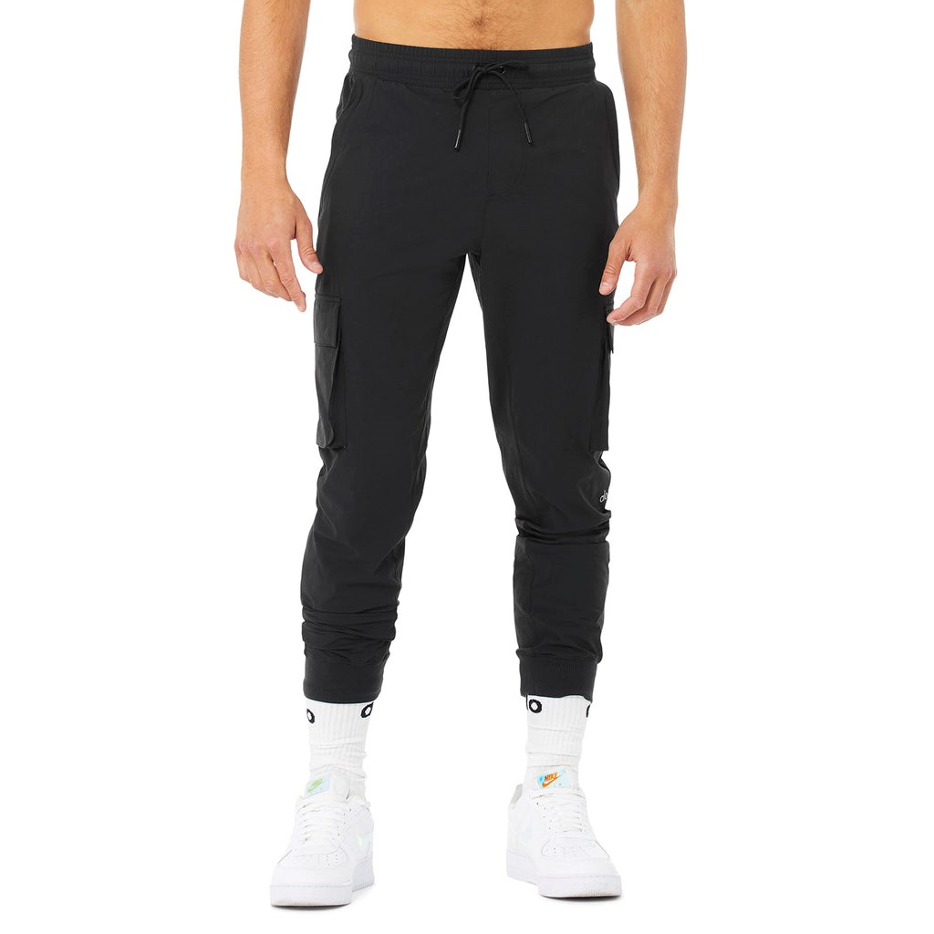 Pantalones Alo Yoga Cargo Division Field Hombre Negros | SYIU84076
