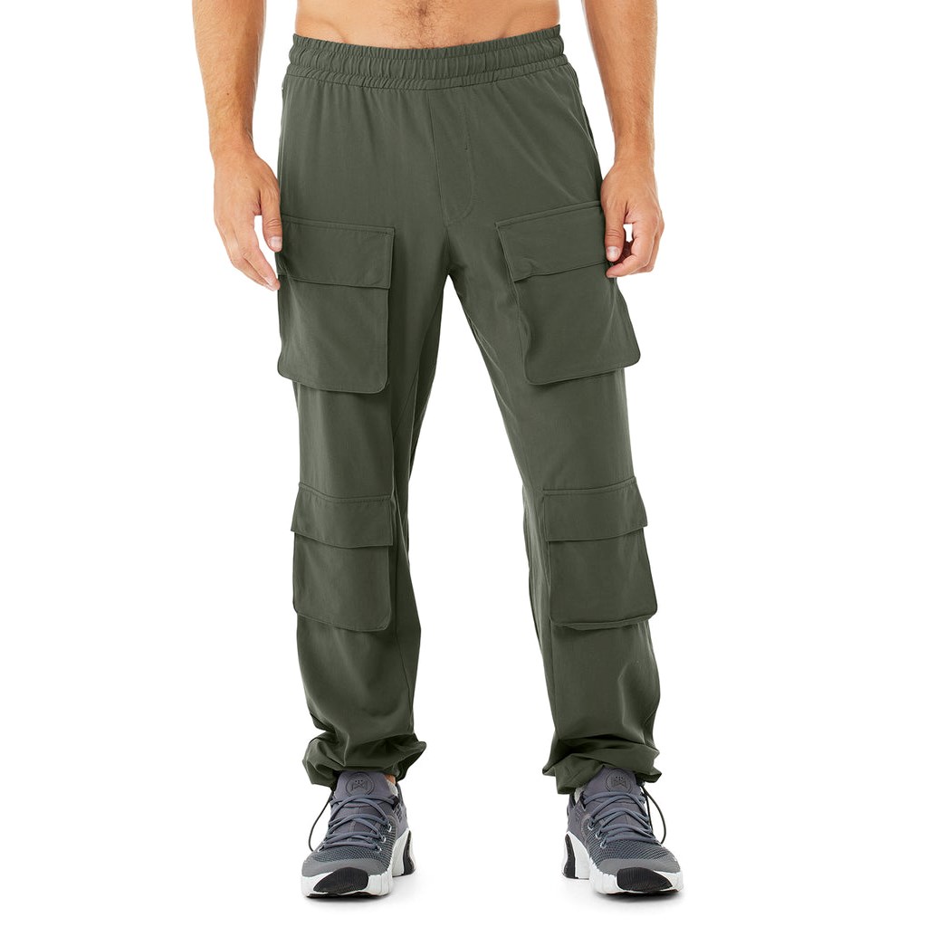 Pantalones Alo Yoga Cargo Venture Hombre Verdes | HSQW02179