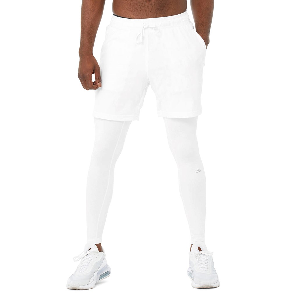 Pantalones Alo Yoga Estabilidade 2-In-1 Hombre Blancos | AWKP06278