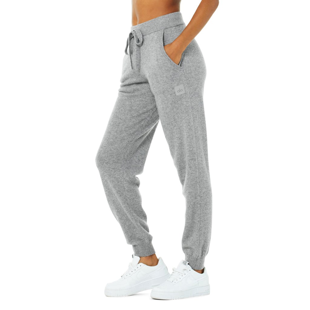 Pantalones Alo Yoga High-Cintura Cashmere Jet Set Mujer Grises | PNET06237