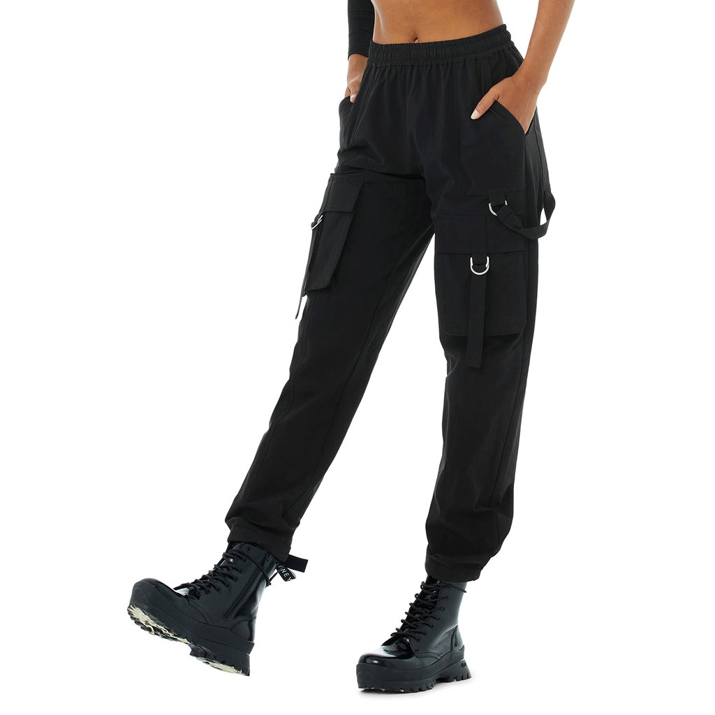 Pantalones Alo Yoga High-Cintura City Wise Cargo Mujer Negros | RDCP79438