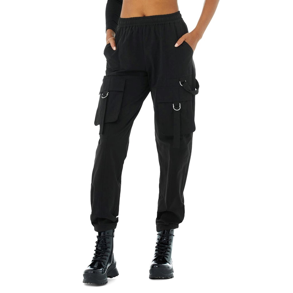 Pantalones Alo Yoga High-Cintura City Wise Cargo Mujer Negros | RDCP79438