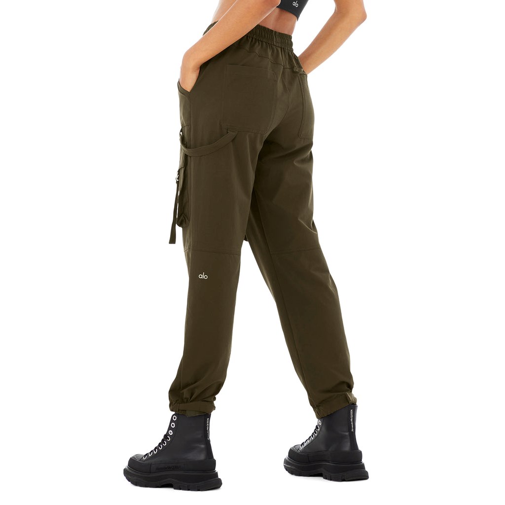 Pantalones Alo Yoga High-Cintura City Wise Cargo Mujer Verdes | ZMTK97628