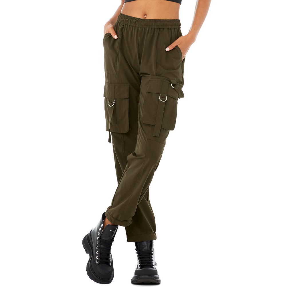 Pantalones Alo Yoga High-Cintura City Wise Cargo Mujer Verdes | ZMTK97628