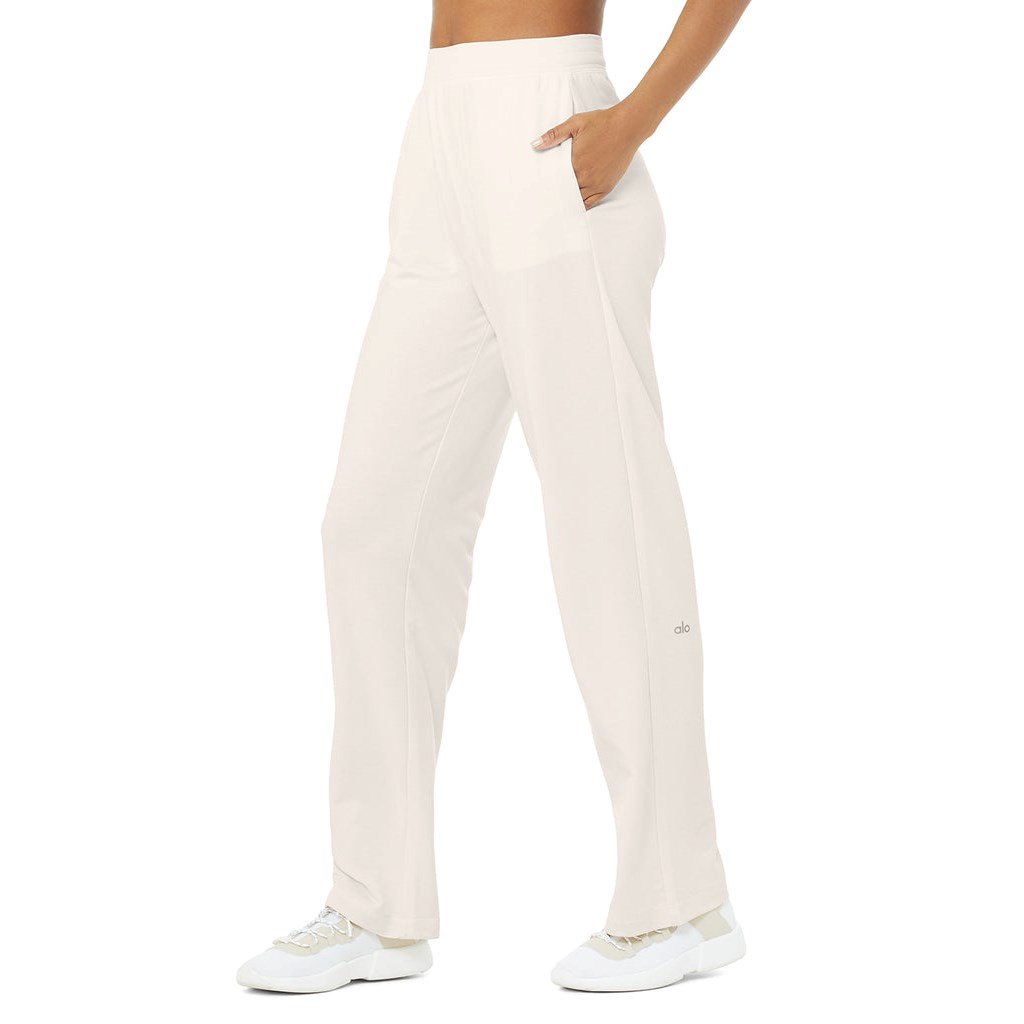 Pantalones Alo Yoga High-Cintura Dreamy Anchos Mujer Blancos | EMJV62384
