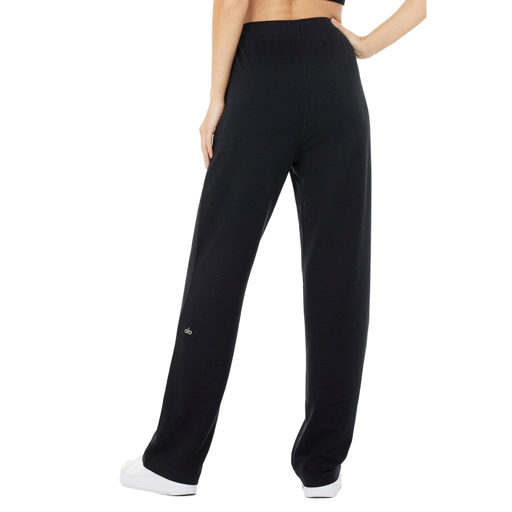 Pantalones Alo Yoga High-Cintura Dreamy Anchos Mujer Negros | PRZE81567