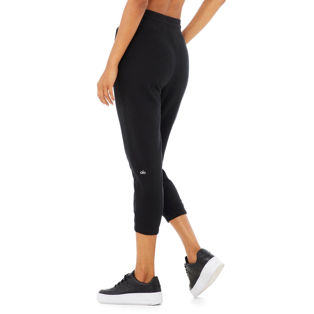 Pantalones Deportivos Alo Yoga 7/8 Easy Mujer Negros | VPGJ83207