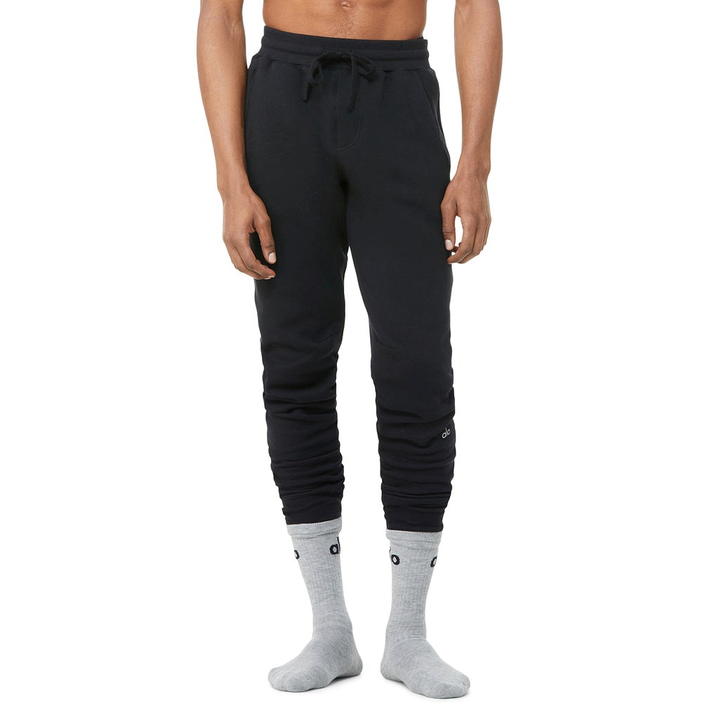 Pantalones Deportivos Alo Yoga Base Hombre Negros | TBLZ18465