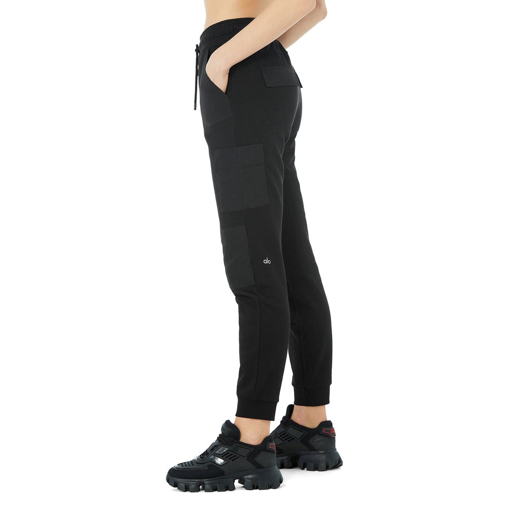 Pantalones Deportivos Alo Yoga Cargo Jogger Mujer Negros | NLTO79384